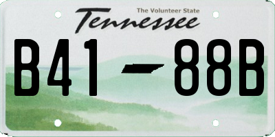 TN license plate B4188B