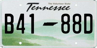 TN license plate B4188D