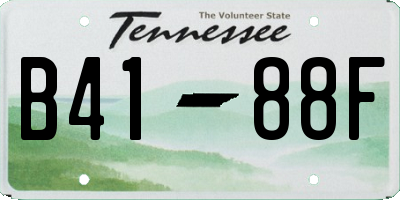 TN license plate B4188F
