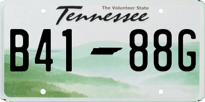 TN license plate B4188G