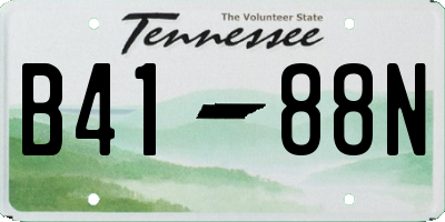 TN license plate B4188N