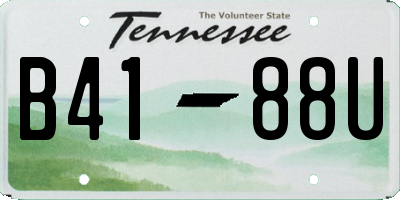 TN license plate B4188U