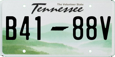 TN license plate B4188V