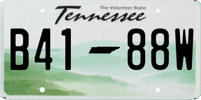 TN license plate B4188W