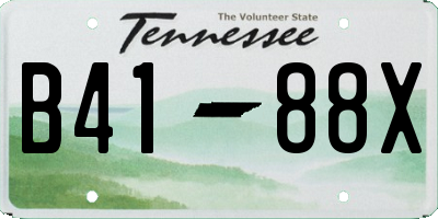 TN license plate B4188X