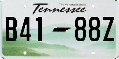 TN license plate B4188Z