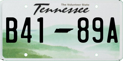 TN license plate B4189A