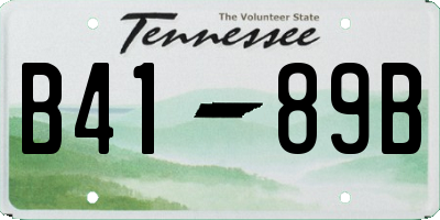 TN license plate B4189B