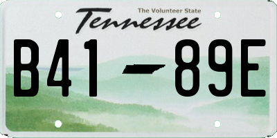 TN license plate B4189E