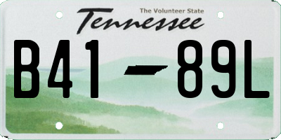 TN license plate B4189L