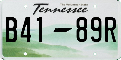 TN license plate B4189R