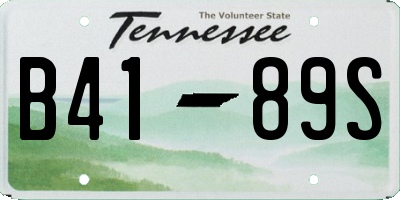 TN license plate B4189S