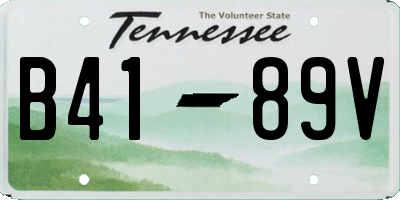 TN license plate B4189V