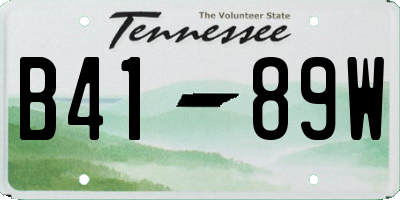 TN license plate B4189W