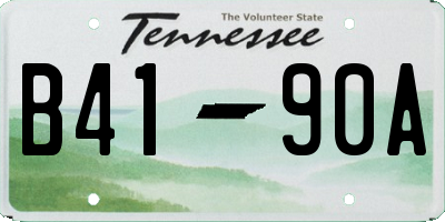 TN license plate B4190A