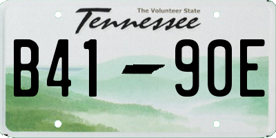TN license plate B4190E