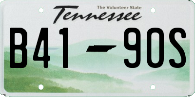 TN license plate B4190S