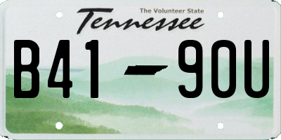 TN license plate B4190U
