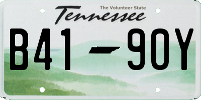 TN license plate B4190Y