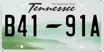 TN license plate B4191A