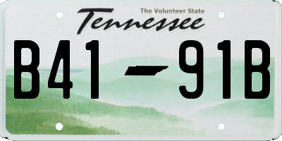 TN license plate B4191B