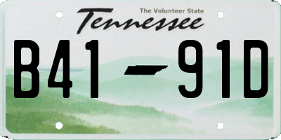 TN license plate B4191D