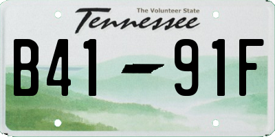TN license plate B4191F