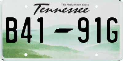 TN license plate B4191G