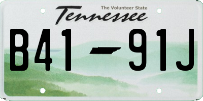 TN license plate B4191J