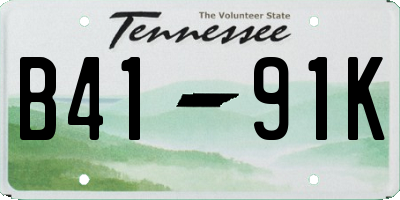 TN license plate B4191K