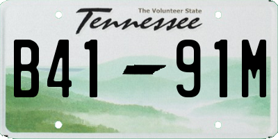 TN license plate B4191M