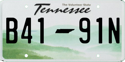 TN license plate B4191N
