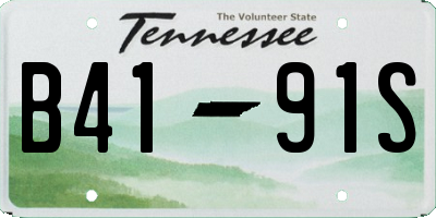 TN license plate B4191S