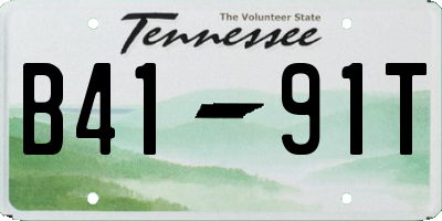 TN license plate B4191T