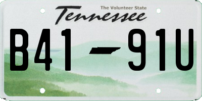 TN license plate B4191U
