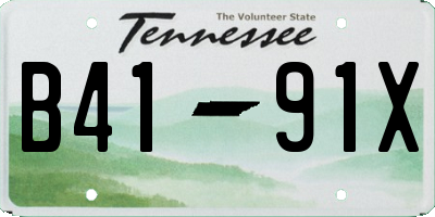 TN license plate B4191X