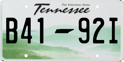 TN license plate B4192I