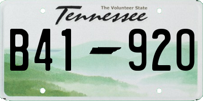 TN license plate B4192O