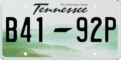TN license plate B4192P