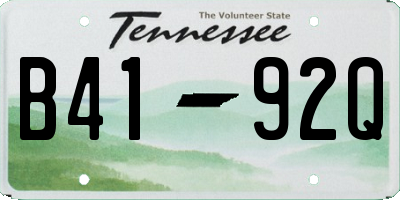TN license plate B4192Q