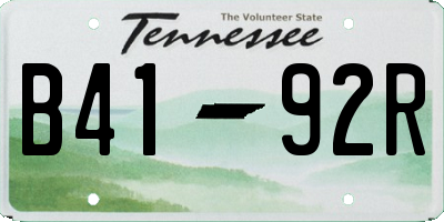 TN license plate B4192R