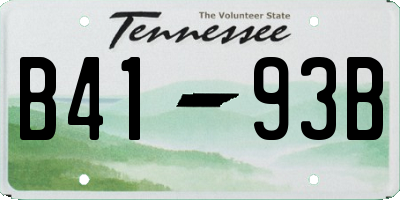 TN license plate B4193B