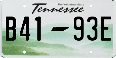 TN license plate B4193E