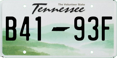 TN license plate B4193F