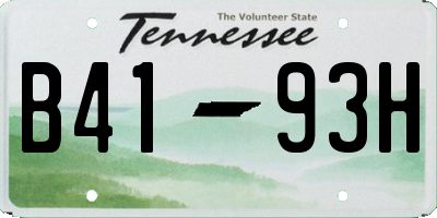 TN license plate B4193H