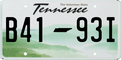 TN license plate B4193I