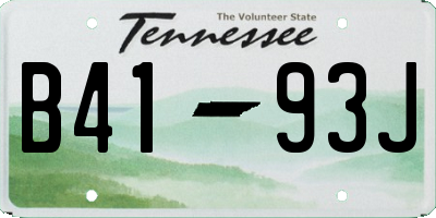 TN license plate B4193J