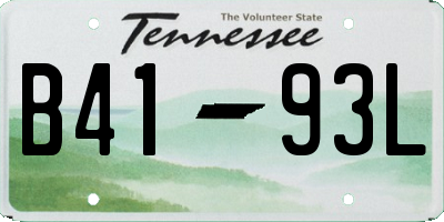 TN license plate B4193L