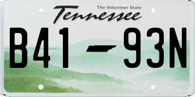 TN license plate B4193N