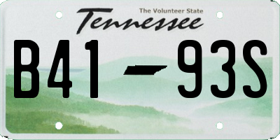 TN license plate B4193S